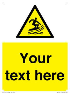 Custom Warning surf craft area